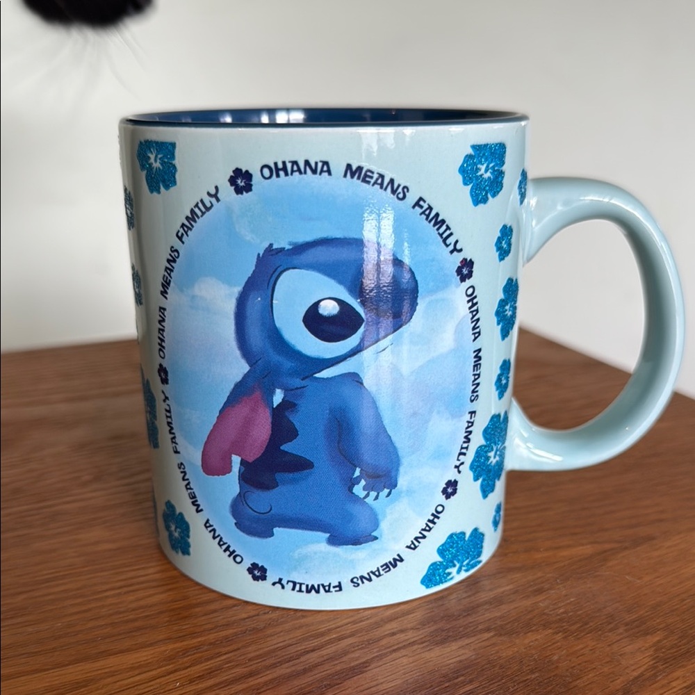 Disney Blue Stitch Mug - Ohana Means Family